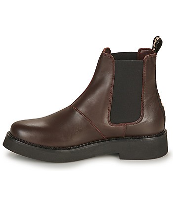 Boots femmes Tommy Jeans TJW CHELSEA FLAT BOOT Marron
