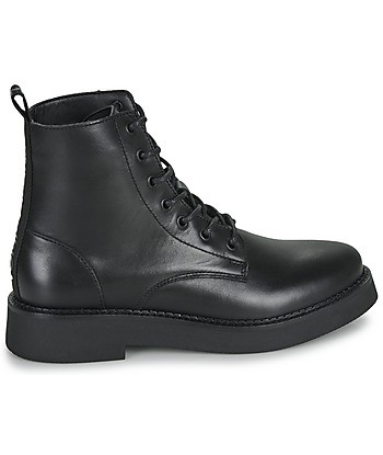 Boots femmes Tommy Jeans TJW LACE UP FLAT BOOT Noir