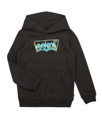 Sweat-shirt enfant garcons Levis  BATWING FILL HOODIE Noir