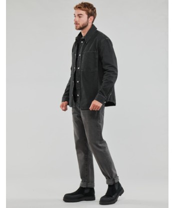 Blouson hommes Calvin Klein Jeans CANVAS RELAXED LINEAR SHIRT Noir