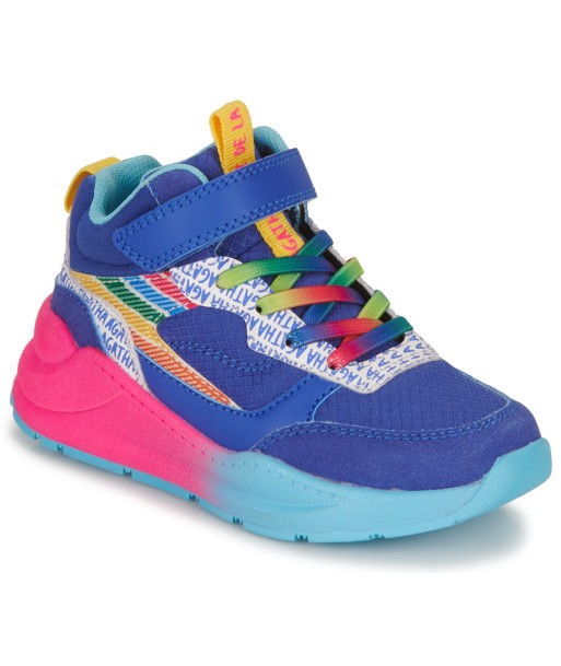 Baskets montantes enfant filles Agatha Ruiz de la Prada RAINBOW Bleu