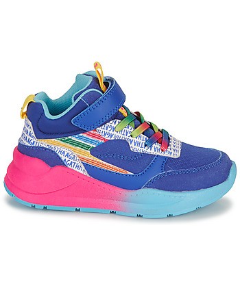 Baskets montantes enfant filles Agatha Ruiz de la Prada RAINBOW Bleu