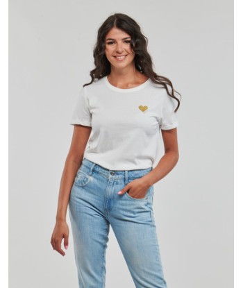 T-shirt femmes Only ONLKITA S/S LOGO TOP Blanc