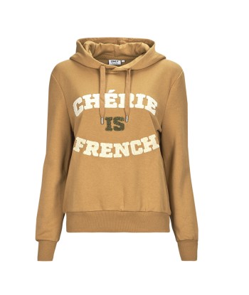Sweat-shirt femmes Only ONLJENNI L/S FENCH HOOD CS SWT Beige