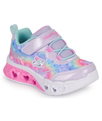 Baskets basses enfant filles Skechers FLUTTER HEART LIGHTS Argenté