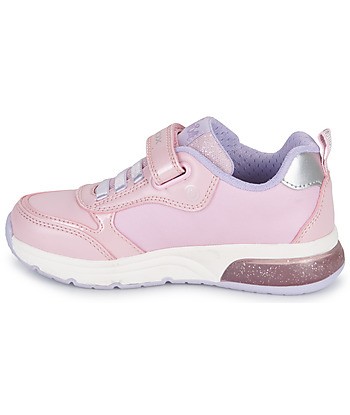Baskets basses enfant filles Geox J SPACECLUB GIRL C Rose