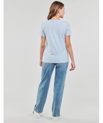 T-shirt femmes Tommy Hilfiger REG FROSTED CORP LOGO C-NK SS Bleu