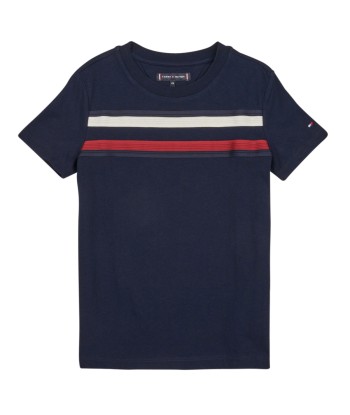 T-shirt enfant garcons Tommy Hilfiger GLOBAL STRIPE TEE S/S Marine