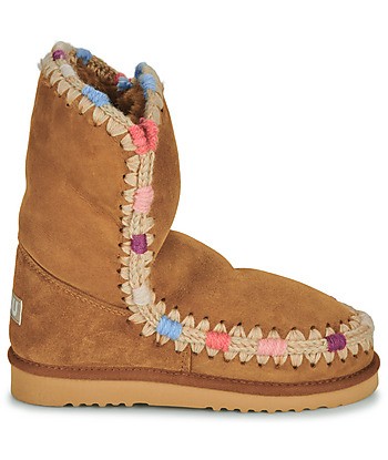 Boots femmes Mou ESKIMO 24 OVERSTICH Marron