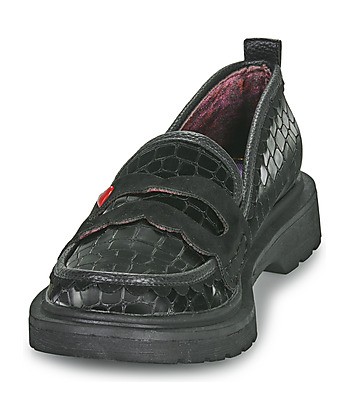 Mocassins femmes Irregular Choice LOVE A LOAF Noir