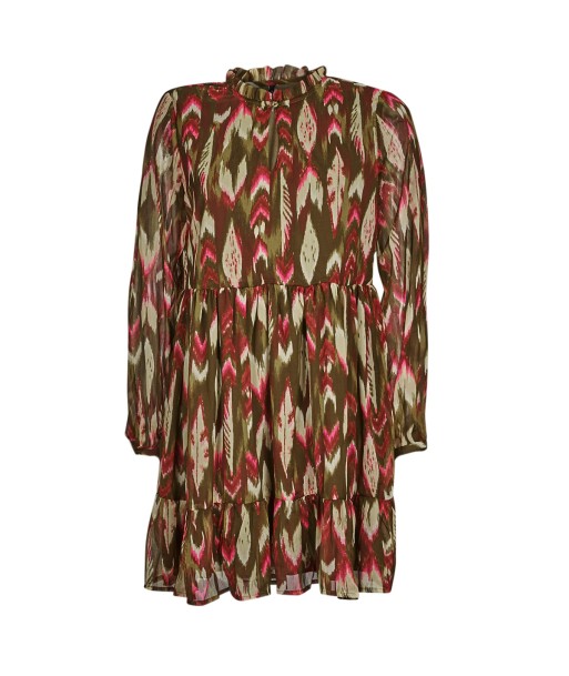 Robe courte femmes Only ONLPAM LIFE L/S HIGHNECK DRESS PTM Marron