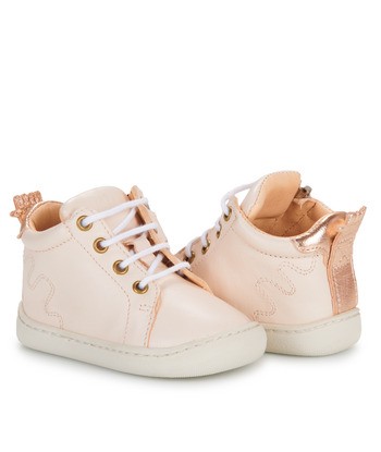 Baskets montantes enfant filles Easy Peasy MY DEBOO LACET Rose