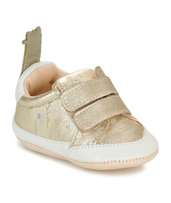Chaussons enfant filles Easy Peasy MY BLUMOO PTI'VELCRO Doré