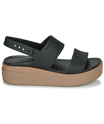 Sandales femmes Crocs CROCS BROOKLYN LOW WEDGE W Noir