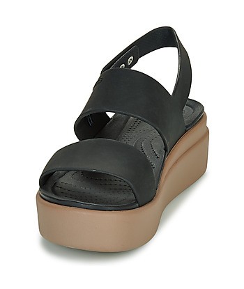 Sandales femmes Crocs CROCS BROOKLYN LOW WEDGE W Noir