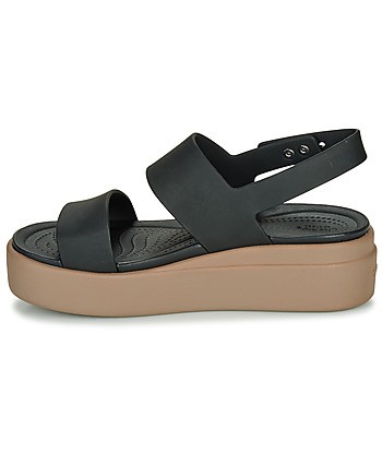 Sandales femmes Crocs CROCS BROOKLYN LOW WEDGE W Noir