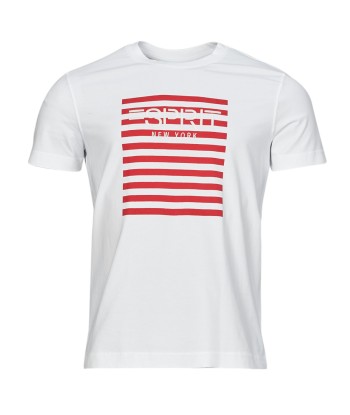T-shirt hommes Esprit OCS LOGO STRIPE Blanc