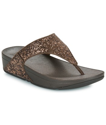 Tongs femmes FitFlop Lulu Glitter Toe-Thongs Marron