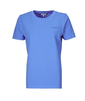 T-shirt femmes Tommy Hilfiger 1985 REG MINI CORP LOGOC-NK SS Bleu