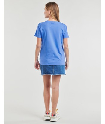 T-shirt femmes Tommy Hilfiger 1985 REG MINI CORP LOGOC-NK SS Bleu