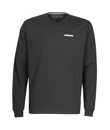 T-shirt hommes Patagonia M'S L/S P-6 LOGO RESPONSIBILI-TEE Noir
