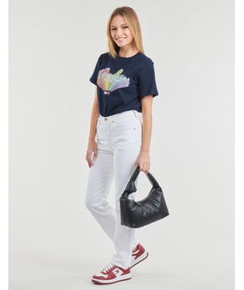 T-shirt femmes Tommy Jeans TJW BXY RAINBOW FLAG TEE Marine