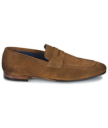 Mocassins hommes Brett & Sons 4577-VELOUR-COGNAC Marron