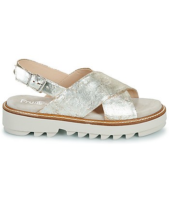 Sandales femmes Fru.it 8730-100-HELGA-PERLA-SLASH-COMETA Doré