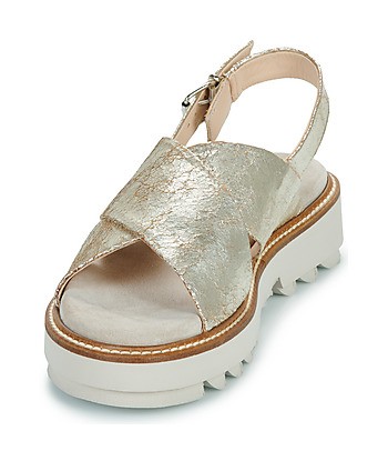 Sandales femmes Fru.it 8730-100-HELGA-PERLA-SLASH-COMETA Doré