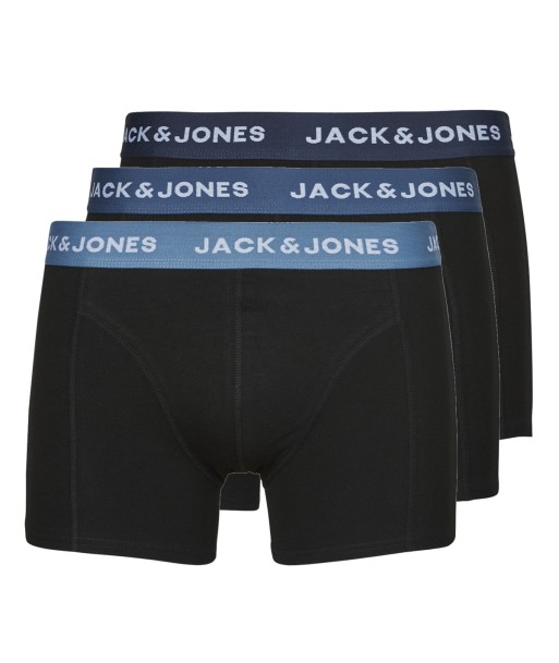 Boxers hommes Jack & Jones JACSOLID TRUNKS 3 PACK OP Noir