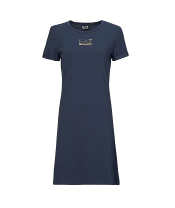 Robe courte femmes Emporio Armani EA7 ROBE TSHIRT Bleu