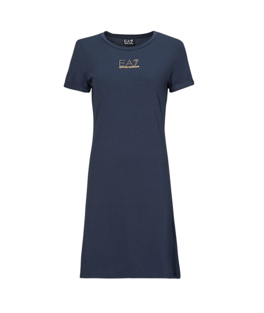 Robe courte femmes Emporio Armani EA7 ROBE TSHIRT Bleu