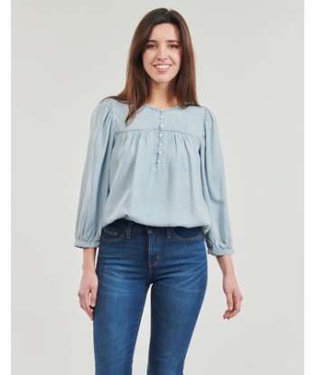 Chemise femmes Levis HALSEY 3/4 SLV BLOUSE Bleu