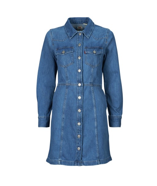 Robe courte femmes Levis FLYNN WESTERN CORE DRESS Bleu