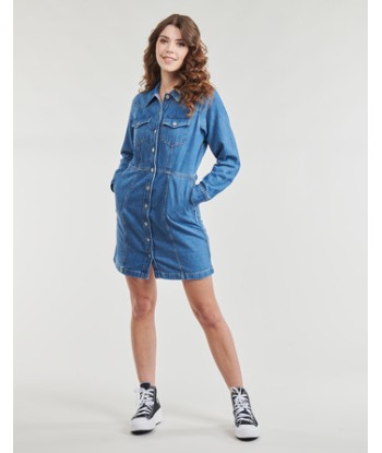 Robe courte femmes Levis FLYNN WESTERN CORE DRESS Bleu