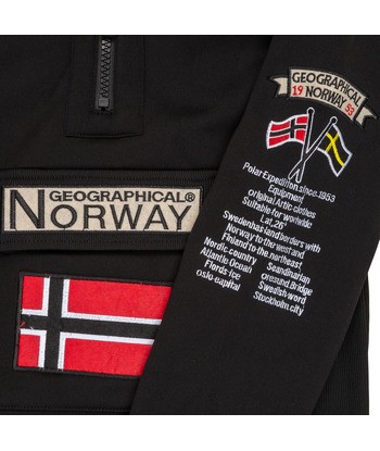 Sweat-shirt enfant garcons Geographical Norway GYMCLASS Noir
