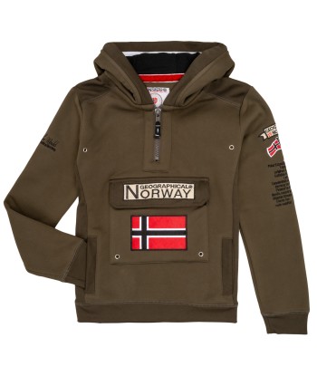 Sweat-shirt enfant garcons Geographical Norway GYMCLASS Kaki