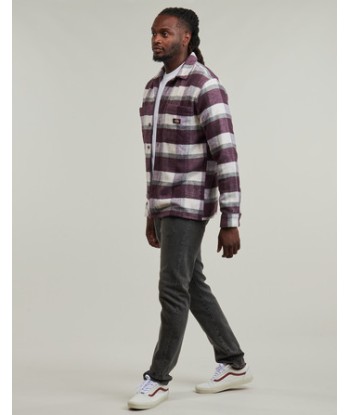 Chemise hommes Dickies PLAID COALING LS SHIRT Violet