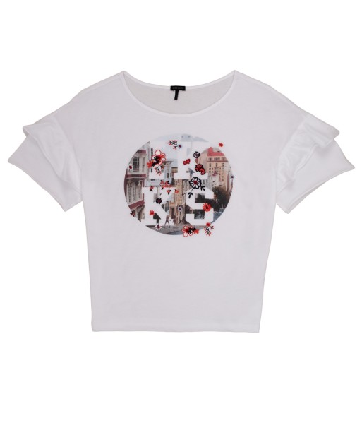 T-shirt enfant filles Ikks DIBILIOU Blanc