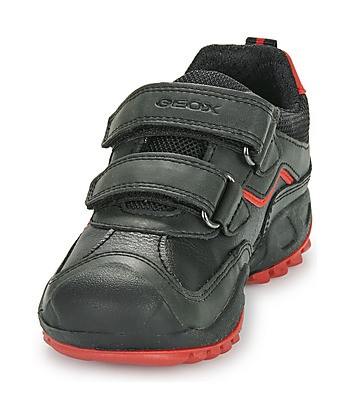 Baskets basses enfant garcons Geox J NEW SAVAGE BOY Noir