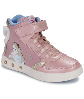 Baskets montantes enfant filles Geox J SKYLIN GIRL Rose