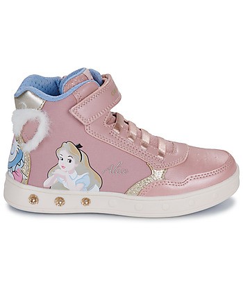 Baskets montantes enfant filles Geox J SKYLIN GIRL Rose