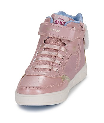 Baskets montantes enfant filles Geox J SKYLIN GIRL Rose