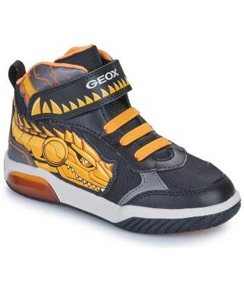 Baskets montantes enfant garcons Geox J INEK BOY Noir