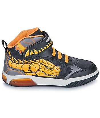 Baskets montantes enfant garcons Geox J INEK BOY Noir