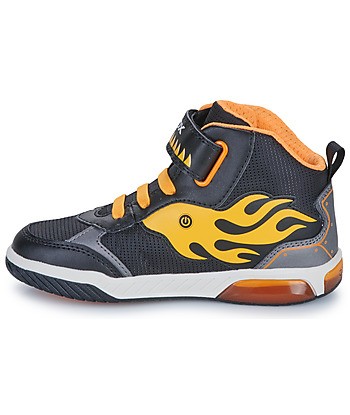 Baskets montantes enfant garcons Geox J INEK BOY Noir