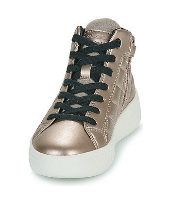 Baskets montantes enfant filles Geox J MIKIROSHI GIRL Doré