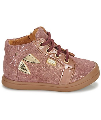Baskets montantes enfant filles GBB CHOUGA Rose