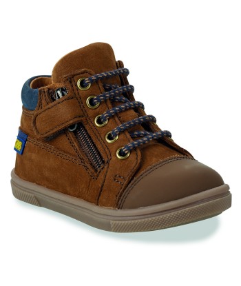 Baskets montantes enfant garcons GBB GENIN Marron