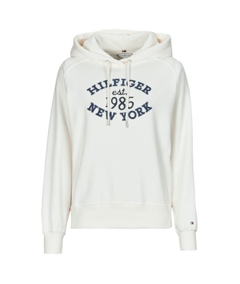 Sweat-shirt femmes Tommy Hilfiger MDRN REG VARSITY HOODIE Blanc